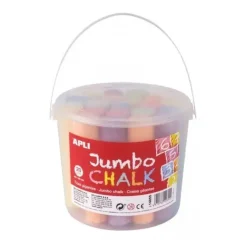 APLI PACK DE 20 TIZAS JUMBO Ø 25 X 105 MM - APTAS PARA USO ESCOLAR - COLORES SURTIDOS