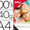 APLI PAPEL FOTOGRAFICO BESTPRICE A4 140GR - ACABADO BRILLANTE - 100 HOJAS