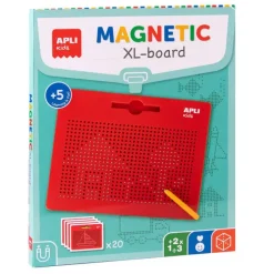 APLI PIZARRA MAGNETICA XL - SUPERFICIE DE ESCRITURA AMPLIA - IMAN INTEGRADO PARA SUJETAR NOTAS Y DOCUMENTOS - MARCO DE ALUMINIO RESISTENTE