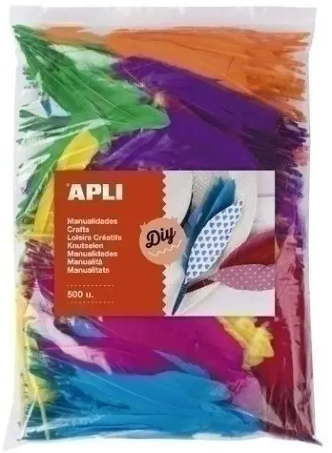 APLI PLUMAS INDIO COLORES 500U. AP17445