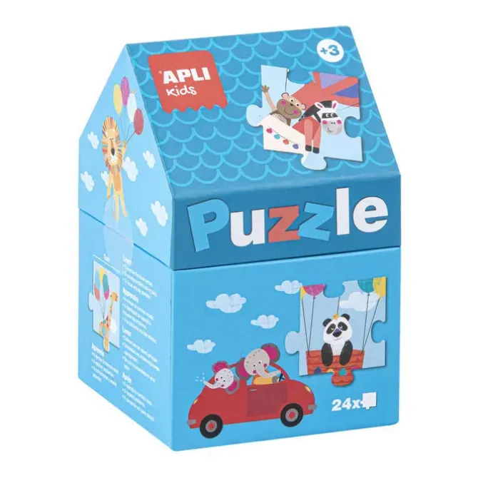 APLI PUZLE CASITA INFANTIL DE 24 PIEZAS - TAMAÑO 42X28MM - PIEZAS RESISTENTES Y SEGURAS - DESARROLLO DE HABILIDADES Y CAPACIDADES - ACABADO BRILLANTE - COLORIDO