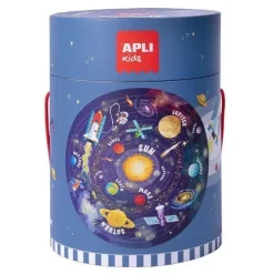APLI PUZZLE CIRCULAR DEL SISTEMA SOLAR DE 48 PIEZAS - TAMAÑO Ø50CM - POSTER PARA FACILITAR MONTAJE - RECOMENDADO PARA NIÑOS A PARTIR DE 5 AÑOS