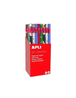 APLI ROLLO PAPEL REGALO 2 MT X0.70 CM NAVIDAD COLOR AP14003