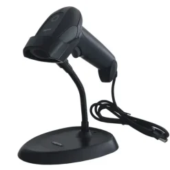 APPROX LECTOR DE CODIGOS DE BARRAS 1D USB CON SOPORTE - INDICADOR LED, BEEPER - VELOCIDAD 300 VECES POR SEGUNDO - COLOR NEGRO