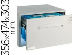 ARCHIVADOR ARCHISYSTEM PARA CARPETAS COLGANTES CON CERRADURA 356X474X303 MM COLOR GRIS