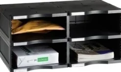 ARCHIVADOR MODULAR ARCHIVO 2000 ARCHIVODOC JUMBO 4 CASILLAS COLOR NEGRO 360X600X275 MM