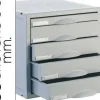 ARCHIVO 2000 MODULO 5 CAJONES ARCHISYSTEM.COMPATIBLE BASE MET.A.356X316X303MM.COLOR GRIS.REF.8405C