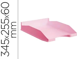 BANDEJA SOBREMESA ARCHIVO 2000 ECOGREEN PLASTICO 100% RECICLADO APILABLE FORMATOS DIN A4 Y FOLIO COLOR ROSA
