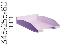 BANDEJA SOBREMESA ARCHIVO 2000 ECOGREEN PLASTICO 100% RECICLADO APILABLE FORMATOS DIN A4 Y FOLIO COLOR MALVA