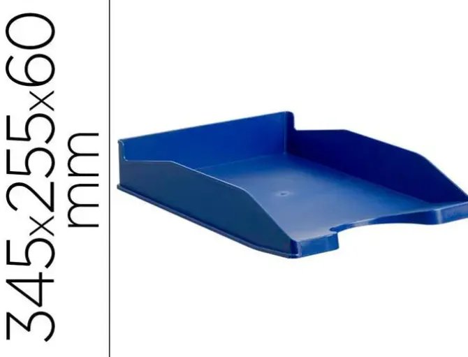 BANDEJA SOBREMESA ARCHIVO 2000 ECOGREEN PLASTICO 100% RECICLADO APILABLE FORMATOS DIN A4 Y FOLIO COLOR AZUL