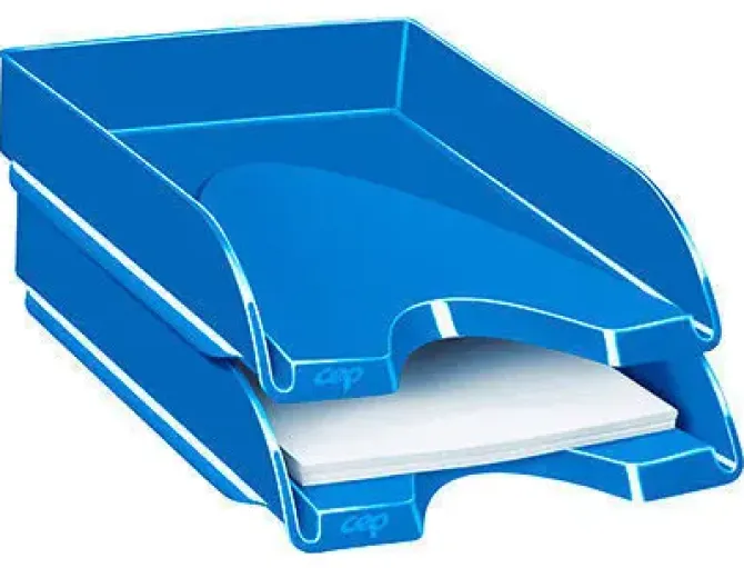 BANDEJA SOBREMESA CEP PLASTICO AZUL 257X348X66 MM