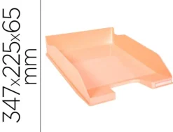 BANDEJA SOBREMESA EXACOMPTA AQUAREL COMBO MIDI CORAL PASTEL 347X255X65 MM