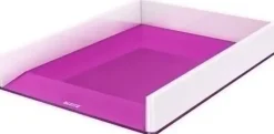 BANDEJA SOBREMESA LEITZ WOW DUAL FUCSIA METALIZADO/BLANCO