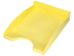 BANDEJA SOBREMESA PLASTICO Q-CONNECT AMARILLO PASTEL OPACO 240X70X340MM