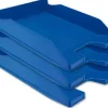 BANDEJA SOBREMESA PLASTICO Q-CONNECT AZUL OPACO 240X70X340 MM