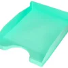 BANDEJA SOBREMESA PLASTICO Q-CONNECT VERDE MENTA OPACO 240X70X340MM