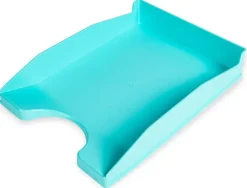 BANDEJA SOBREMESA PLASTICO Q-CONNECT TURQUESA OPACO