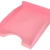 BANDEJA SOBREMESA PLASTICO Q-CONNECT ROSA PASTEL OPACO 240X70X340MM