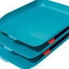 BANDEJA SOBREMESA PLASTICO LEITZ COSY SET DE 3 UNIDADES AZUL 274X120X456 MM
