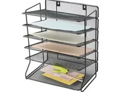 BANDEJA SOBREMESA Q-CONNECT KF17289 METALICA REJILLA NEGRA 6 BANDEJAS 325X230X390 MM