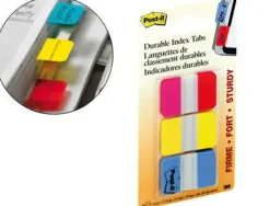 BANDERITAS SEPARADORAS RIGIDAS DISPENSADOR 3 COLORES POST-IT INDEX 686-RYB MEDIANOS22 BANDERITAS POR COLOR