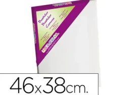 BASTIDOR LIDERCOLOR 8F LIENZO GRAPADO LATERAL ALGODON 100% MARCO PAWLONIA 1,8X3,8 CM BORDES MADERA 46X38 CM