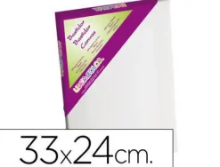BASTIDOR LIDERCOLOR 4F LIENZO GRAPADO LATERAL ALGODON 100% MARCO PAWLONIA 1,8X3,8 CM BORDES MADERA 33X24 CM