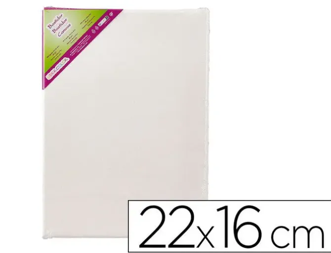 BASTIDOR LIDERCOLOR LIENZO GRAPADO LATERAL ALGODON 100% 22X16 CM