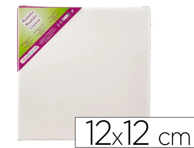 BASTIDOR LIDERCOLOR LIENZO GRAPADO LATERAL ALGODON 100% 12X12 CM