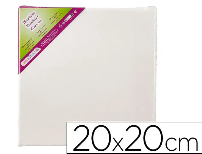BASTIDOR LIDERCOLOR LIENZO GRAPADO LATERAL ALGODON 100% 20X20 CM