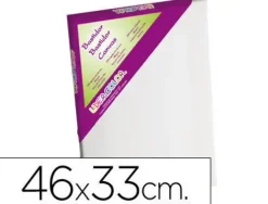 BASTIDOR LIDERCOLOR 8P LIENZO GRAPADO LATERAL ALGODON 100% MARCO PAWLONIA 1,8X3,8 CM BORDES MADERA 46X33 CM