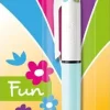 BIC 4 COLOURS FUN BOLIGRAFO DE BOLA RETRACTIL - PUNTA MEDIA DE 1.0MM - TINTA CON BASE DE ACEITE - TINTA DE COLORES: ROSA, MORADO, TURQUESA Y VERDE LIMA