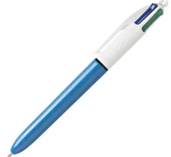 BIC 4 COLOURS ORIGINAL BOLIGRAFO DE BOLA RETRACTIL - PUNTA MEDIA DE 1.0 MM - TINTA CON BASE DE ACEITE - CUERPO AZUL/BLANCO - 4 COLORES