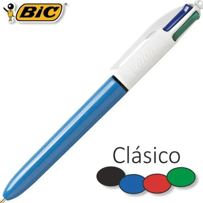 BIC BOLIGRAFO BIC 4 COLORES ORIGINAL 889969 MAK125038 AZUL. NEGRO. ROJO Y VERDE