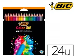 BIC INTENSITY COLOR UP CAJA DE 24 LAPICES TRIANGULARES DE COLORES SURTIDOS - FABRICADOS EN RESINA - MINA ULTRARESISTENTE DE 3.20MM