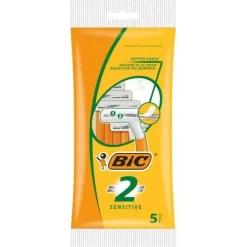 BIC SENSITIVE 2 PACK DE 5 MAQUINILLAS DE AFEITAR DESECHABLES DE 2 HOJAS