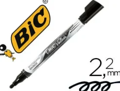 BIC VELLEDA TANK MARCADOR PARA PIZARRA - TRAZO 2.3MM - PUNTA OJIVAL - TINTA CON BASE DE ALCOHOL - BORRADO OPTIMO - COLOR NEGRO