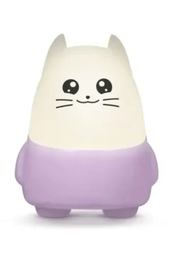 BIGBEN KIDS LILO LUZ NOCTURNA INALAMBRICA - REGULABLE - TEMPORIZADOR 15-30-60MN - RECARGABLE POR USB-C - COLOR BLANCO/MORADO