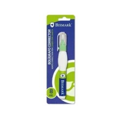 BISMARK BOLIGRAFO CORRECTOR 8ML - PUNTA METALICA FINA - ALTA PRECISION - DISEÑO ERGONOMICO