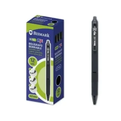 BISMARK FIX BOLIGRAFO RETRACTIL BORRABLE - PUNTA FINA 0.7MM - CON CLIP - COLOR NEGRO