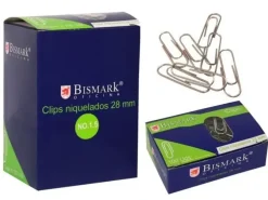 BISMARK PACK DE 100 CLIPS Nº1.5 28MM - NIQUELADOS