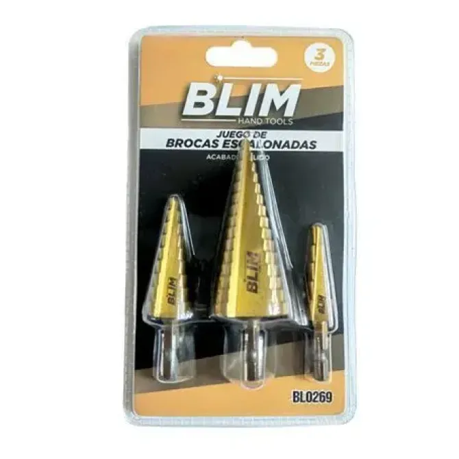 BLIM JUEGO 3 PCS BROCAS ESCALONADAS