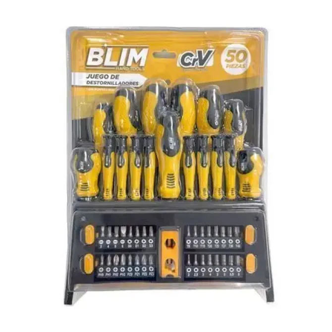 BLIM JUEGO 50 PIEZAS DESTORNILLADORES Y PUNTAS