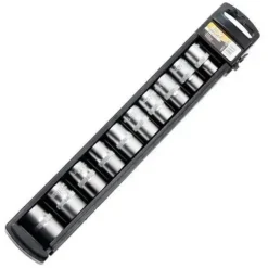 BLIM JUEGO DE LLAVES DE VASO - MEDIDA: 10, 11, 12, 13, 14, 15, 16, 17, 18, 19MM - TAMAÑO 1/2 - ALTA RESISTENCIA - COLOR NEGRO