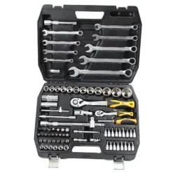 BLIM JUEGO DE LLAVES Y VASOS - 9 LLAVES COMBINADAS - 13 VASOS 1/4 - 17 CABEZALES CON PUNTA - COLOR NEGRO