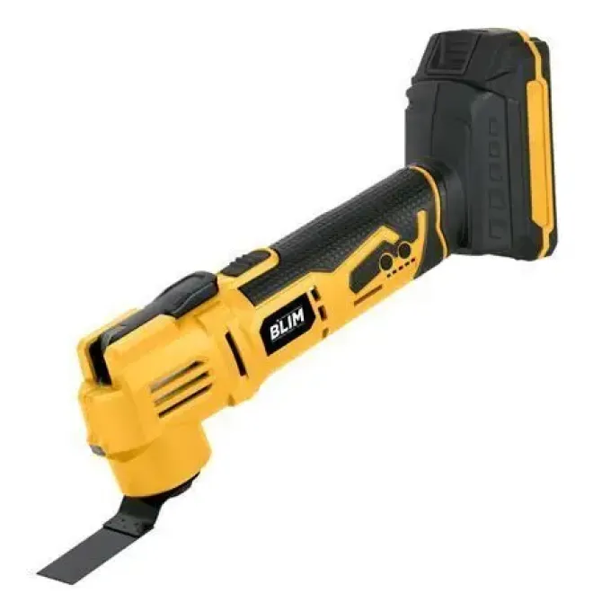 BLIM MULTIHERRAMIENTA DE BATERIA DE 20V - VELOCIDAD VARIABLE DE 10.000 - 17.000 RPM - MOTOR RS775 DC - ANGULO DE OSCILACION: 3° - LUZ LED - ACCESORIOS INCLUIDOS - COLOR NEGRO