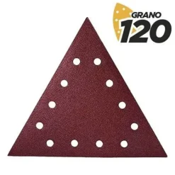 BLIM PACK DE 5 LIJAS CON VELCRO PARA LIJADORA BL0223 - GRANO 120 - FORMATO TRIANGULAR