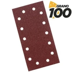 BLIM PACK DE 10 LIJAS PARA LIJADORA BL0123 - GRANO 100 - FORMATO RECTANGULAR