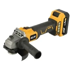 BLIM RADIAL 115MM S/CARBONES 20V - BATERIA 4AH - VELOCIDAD VARIABLE - MALETIN DE TRANSPORTE - COLOR AMARILLO