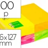 BLOC DE NOTAS ADHESIVAS QUITA Y PON Q-CONNECT 125X75 MM CON